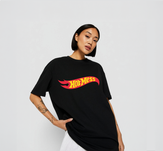 HotMess | Oversized printed tshirt for Her | Kaafi Cool Collection