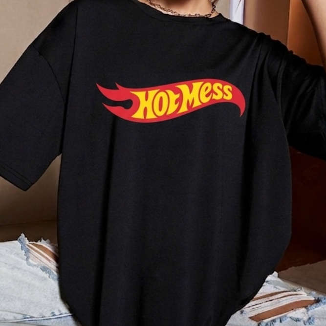HotMess | Oversized printed tshirt for Her | Kaafi Cool Collection
